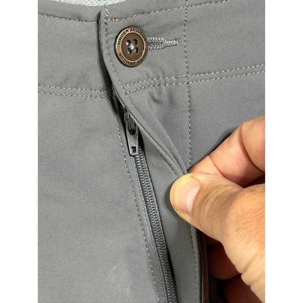 New Under Armour UA Drive Golf Shorts Mens Size 38 Grey Court Performance Heat
